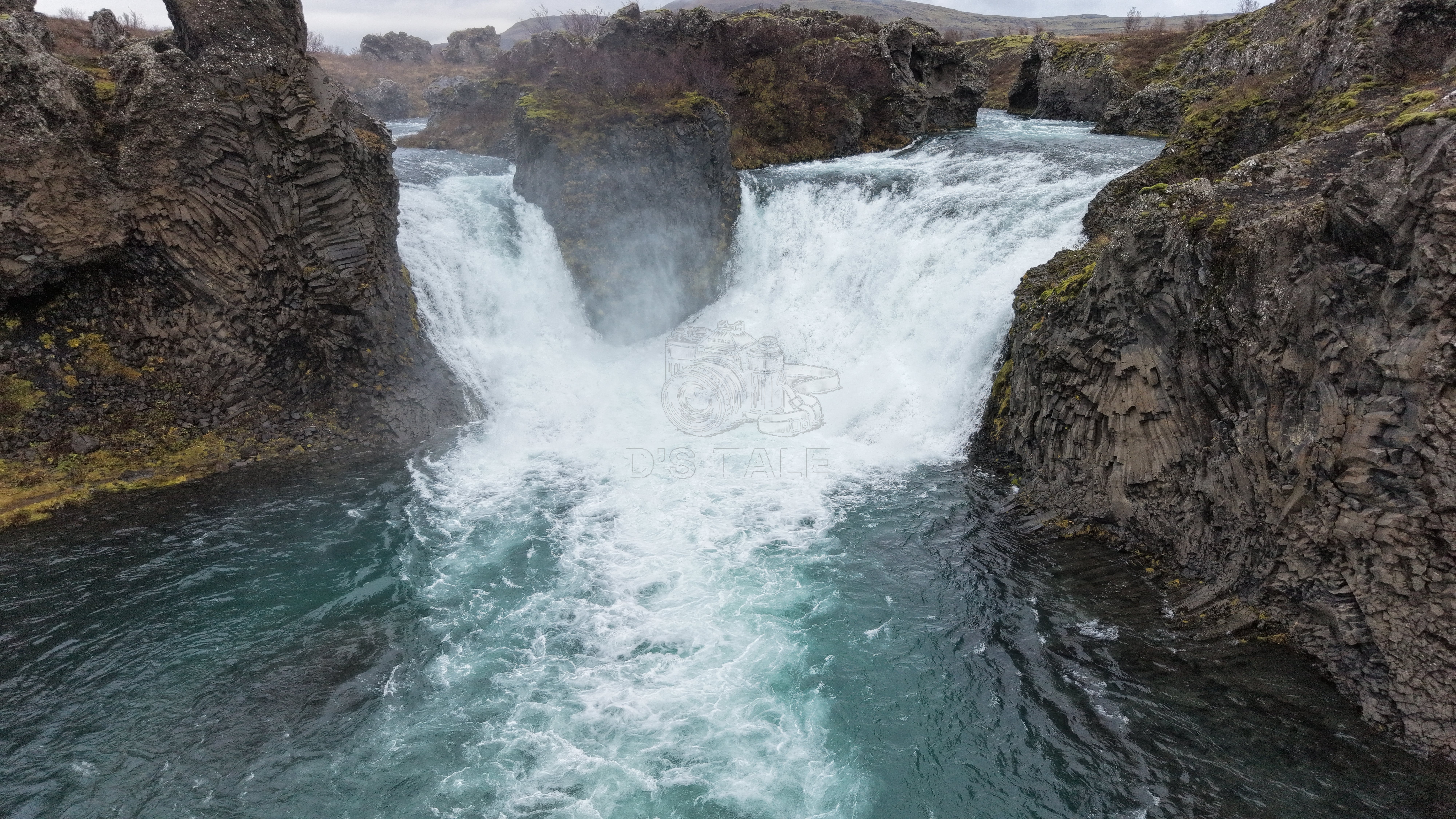Iceland Canyon Waterfall